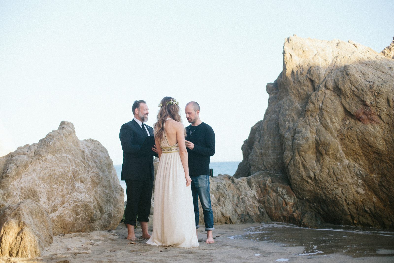 Intimate Malibu beach elopement
